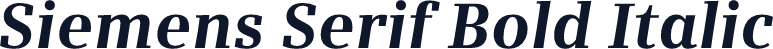Siemens Serif Bold Italic