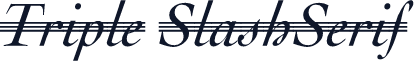 Triple SlashSerif