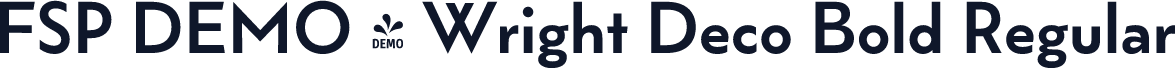 FSP DEMO - Wright Deco Bold Regular