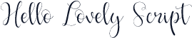 Hello Lovely Script