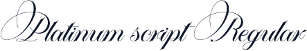 Platinum script Regular