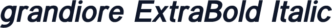 grandiore ExtraBold Italic