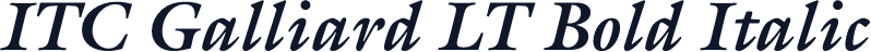 ITC Galliard LT Bold Italic