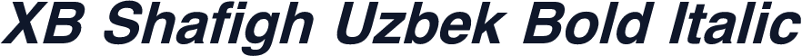 XB Shafigh Uzbek Bold Italic