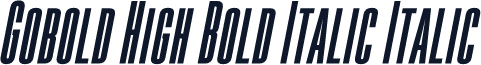 Gobold High Bold Italic Italic