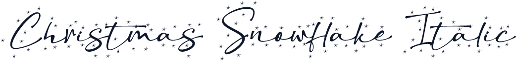 Christmas Snowflake Italic
