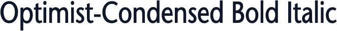 Optimist-Condensed Bold Italic