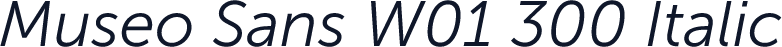Museo Sans W01 300 Italic