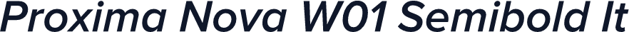 Proxima Nova W01 Semibold It