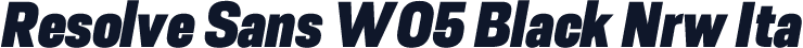Resolve Sans W05 Black Nrw Ita