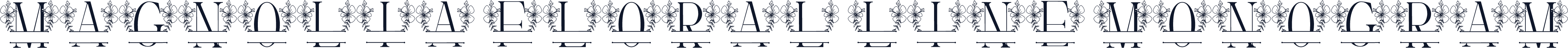 Magnolia Floral Line Monogram