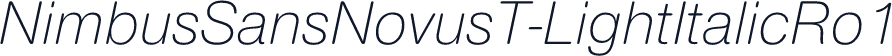 NimbusSansNovusT-LightItalicRo1