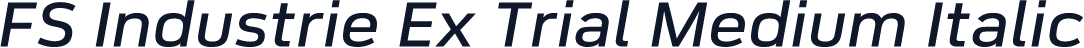 FS Industrie Ex Trial Medium Italic
