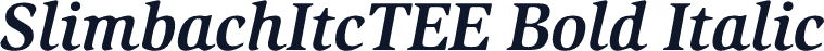 SlimbachItcTEE Bold Italic