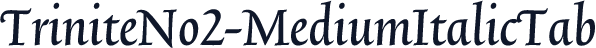 TriniteNo2-MediumItalicTab