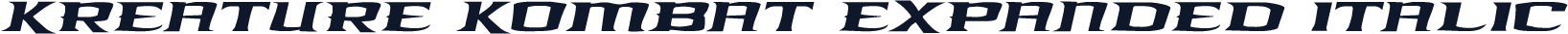 Kreature Kombat Expanded Italic