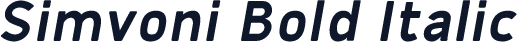 Simvoni Bold Italic