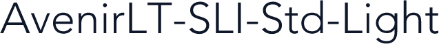 AvenirLT-SLI-Std-Light