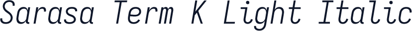 Sarasa Term K Light Italic
