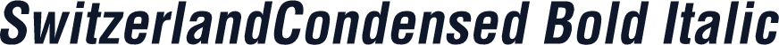 SwitzerlandCondensed Bold Italic