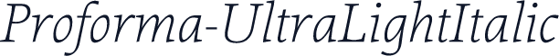 Proforma-UltraLightItalic