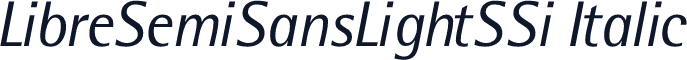 LibreSemiSansLightSSi Italic