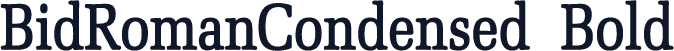 BidRomanCondensed  Bold