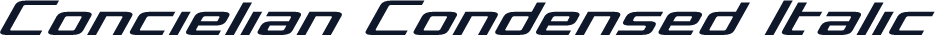 Concielian Condensed Italic