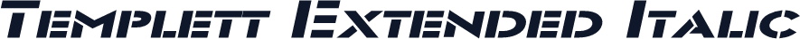 Templett Extended Italic