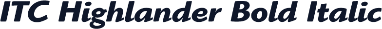 ITC Highlander Bold Italic