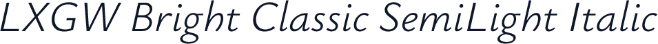 LXGW Bright Classic SemiLight Italic