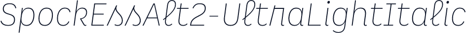 SpockEssAlt2-UltraLightItalic