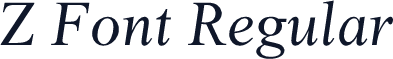 Z Font Regular