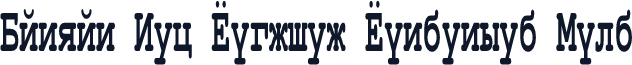 Danzan New Courier Condensed Bold