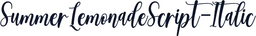 SummerLemonadeScript-Italic