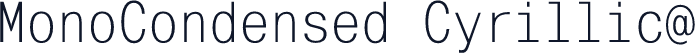 MonoCondensed Cyrillic@