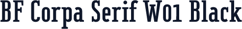 BF Corpa Serif W01 Black