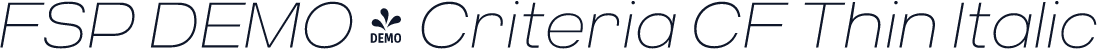 FSP DEMO - Criteria CF Thin Italic
