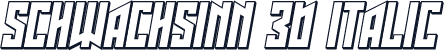 Schwachsinn 3D Italic