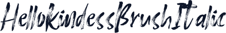 ☞HelloKindessBrushItalic