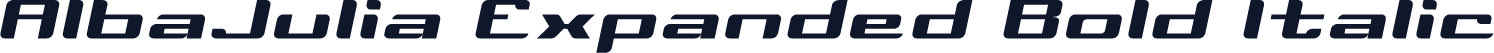 AlbaJulia Expanded Bold Italic