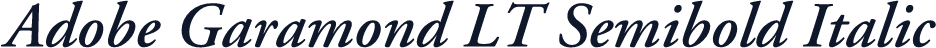 Adobe Garamond LT Semibold Italic