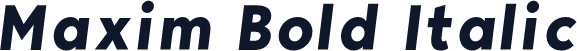 Maxim Bold Italic