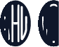 HaroldsMonograms-BlackOvalThreeBold