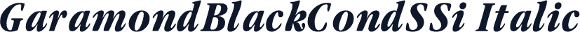 GaramondBlackCondSSi Italic