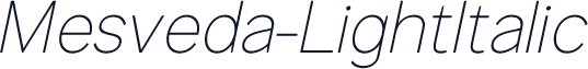 Mesveda-LightItalic
