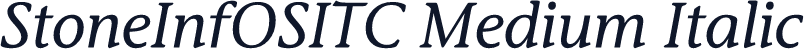StoneInfOSITC Medium Italic