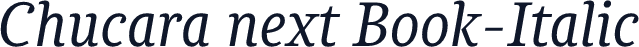 Chucara next Book-Italic