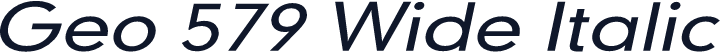 Geo 579 Wide Italic