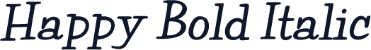 Happy Bold Italic